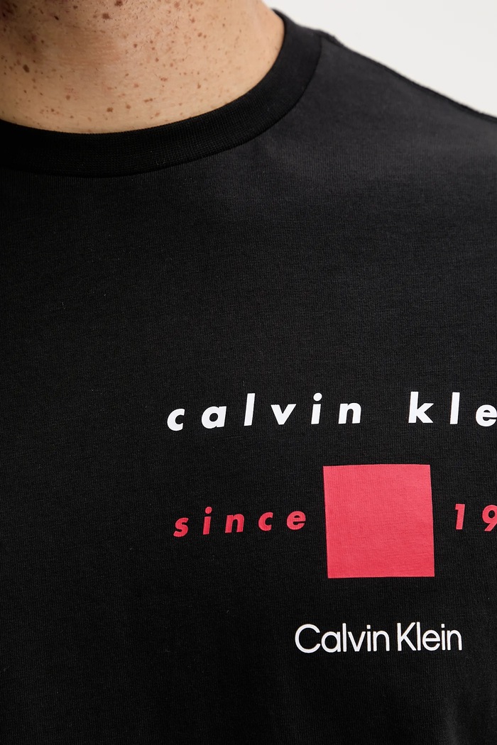 Bavlnené tričko Calvin Klein LV04RD817G čierna