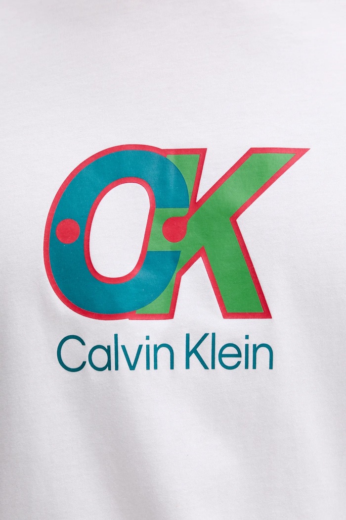 Bavlnené tričko Calvin Klein LV04RD821G biela