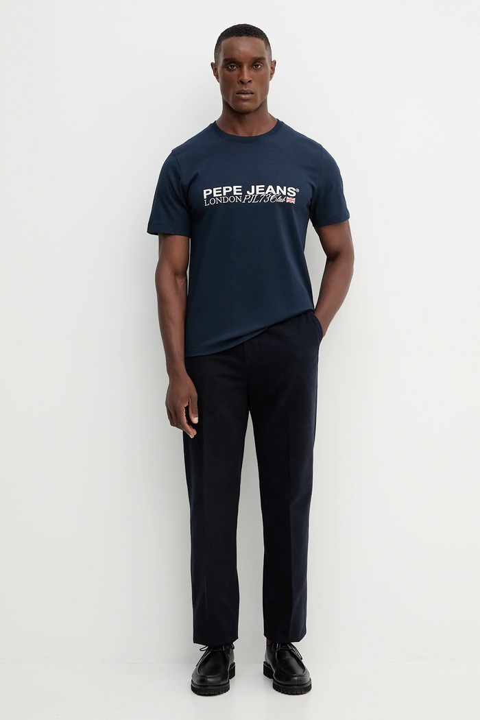 Pepe Jeans t-shirt bawełniany PM5010104 granatowy AW25