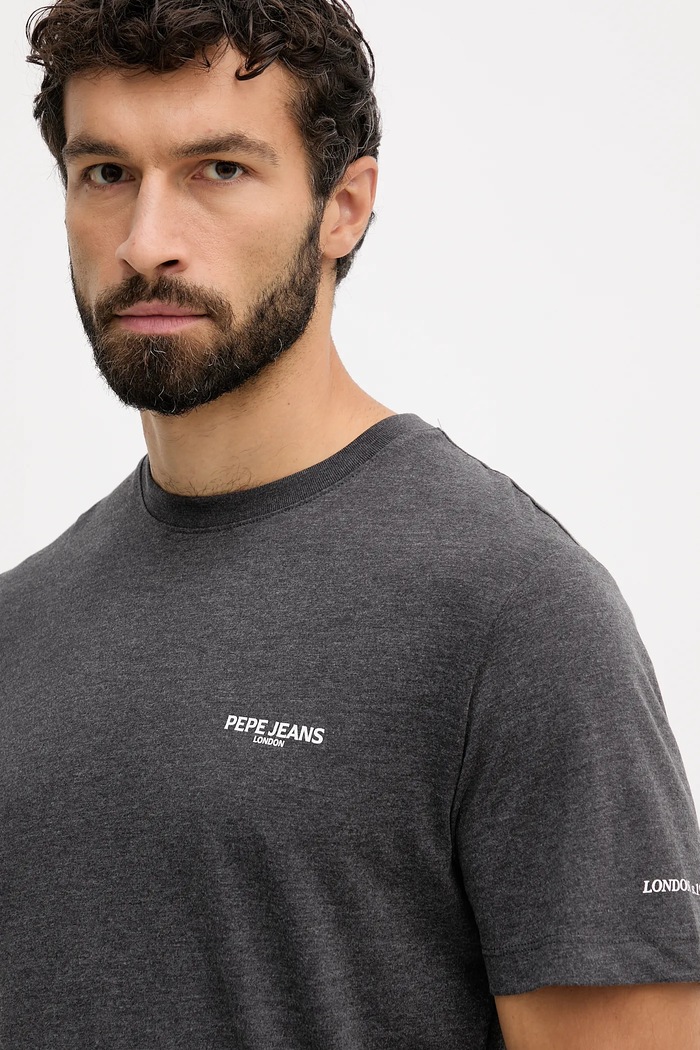 Bavlnené tričko Pepe Jeans sivá PM5010090