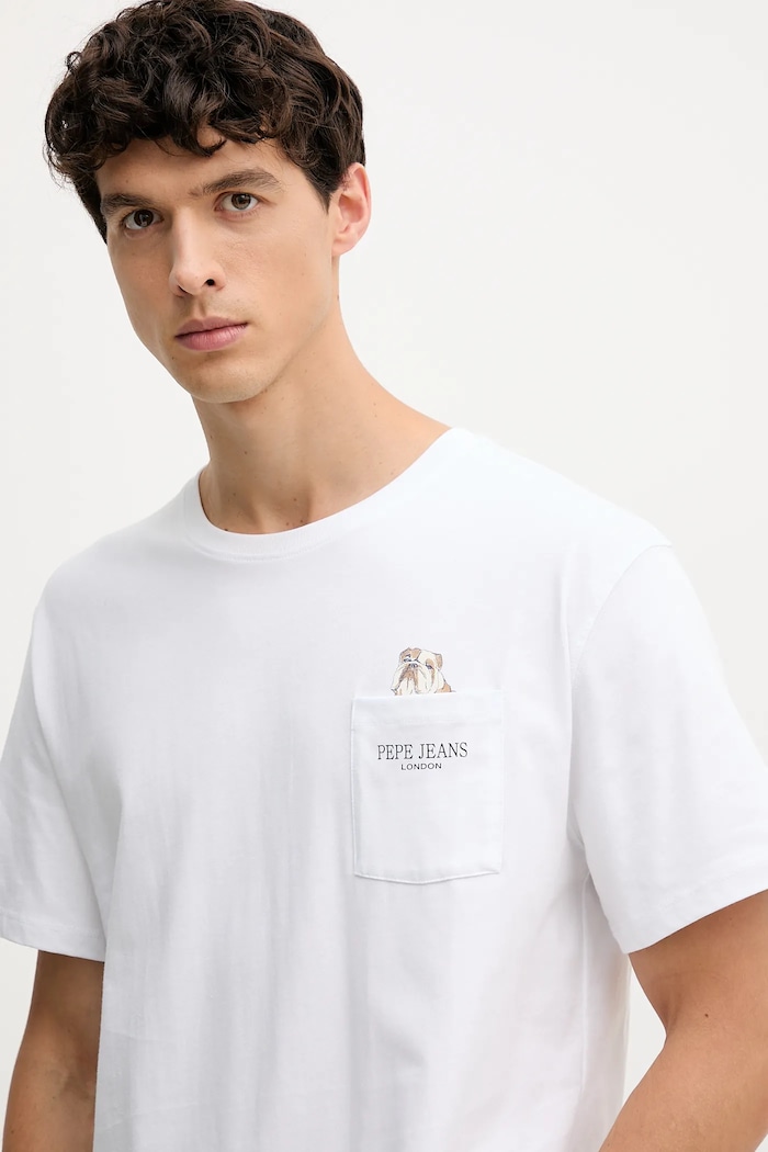 Bavlnené tričko Pepe Jeans biela PM5010095