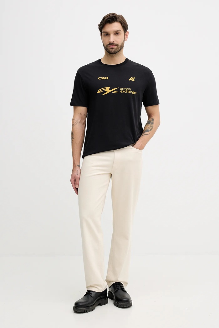 Bavlnené tričko Armani Exchange XM001404.AF16432 čierna AW25
