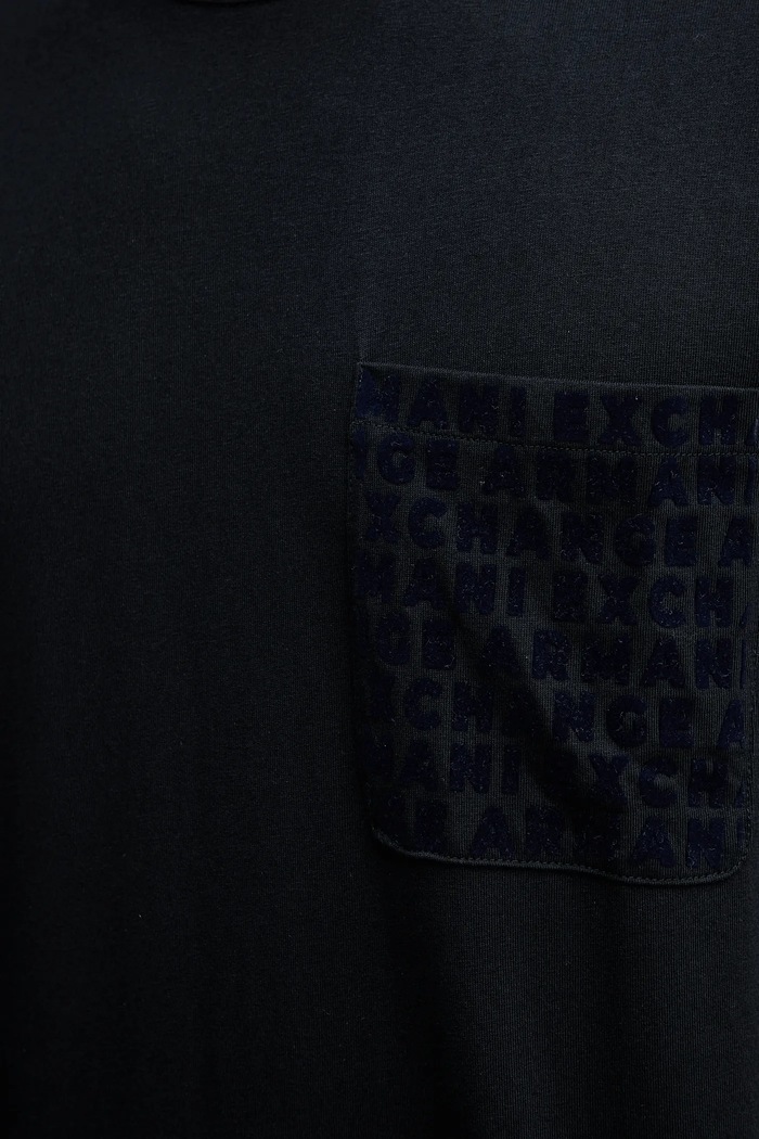Bombažna kratka majica Armani Exchange XM001459.AF10362 mornarsko modra