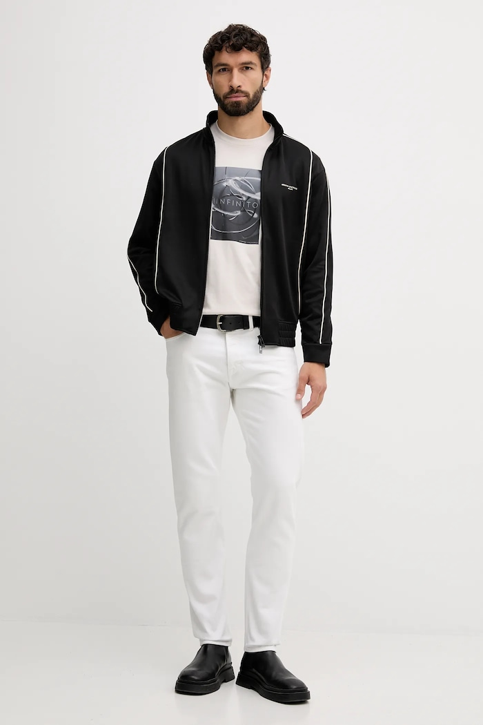 Bombažna kratka majica Armani Exchange XM001470.AF10362 bež AW25