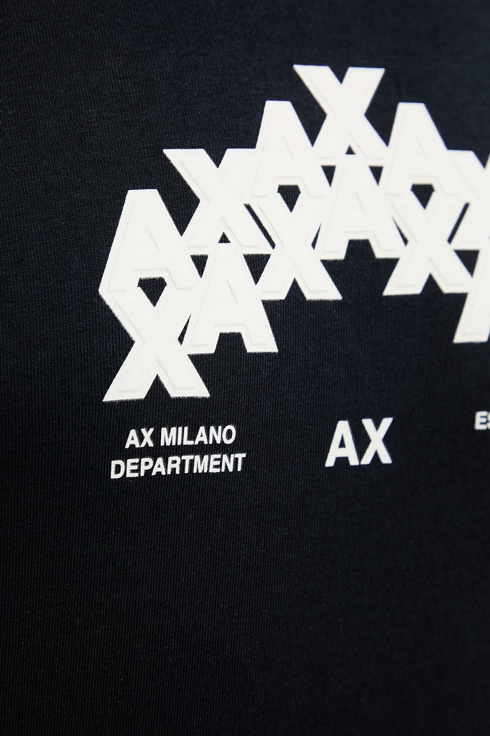 T-shirt bawełniany Armani Exchange granatowy XM001909.AF10362