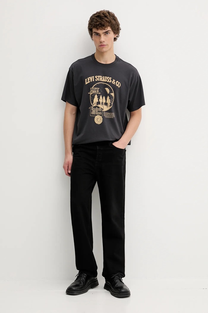 Bavlněné tričko Levi's 87373.0257 šedá AW25
