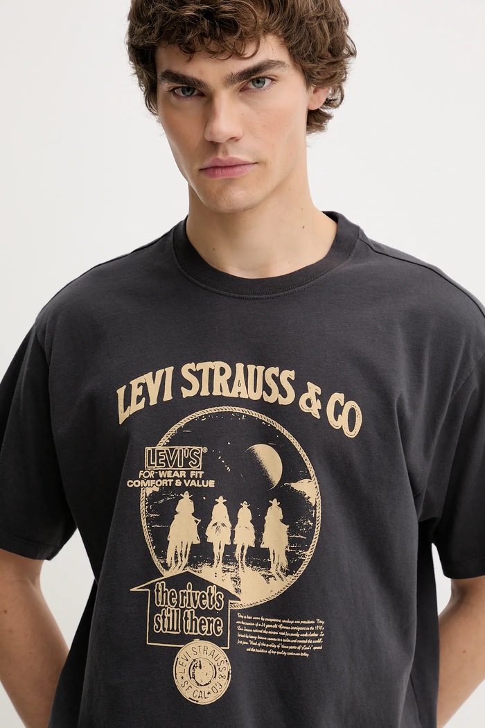 Bavlněné tričko Levi's šedá 87373.0257