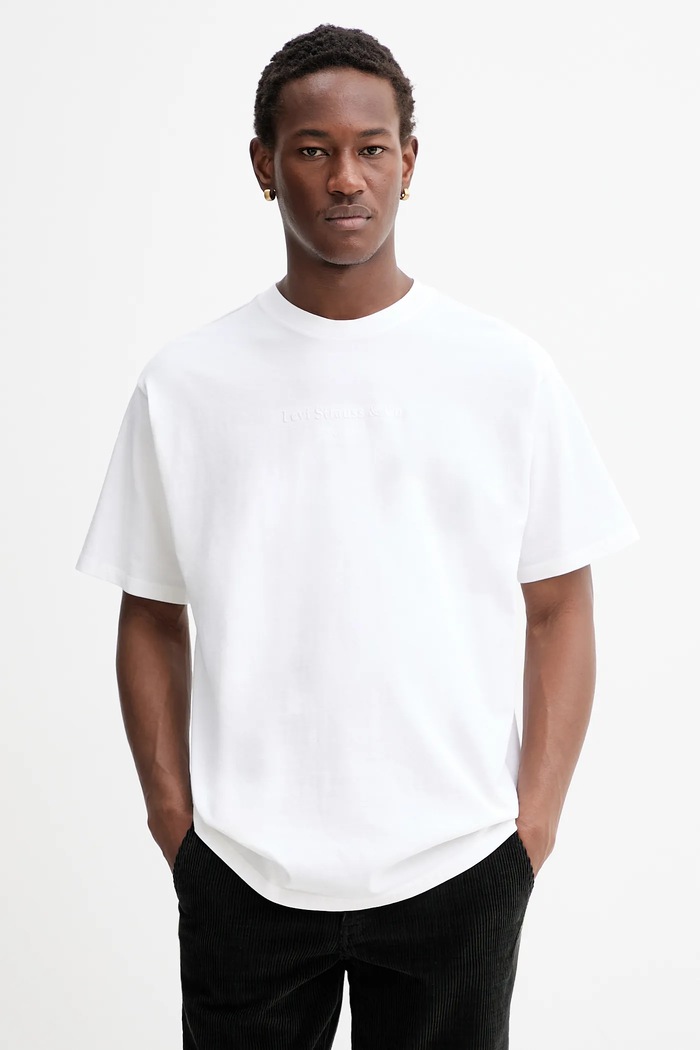 Bavlněné tričko Levi's hladký béžová 87373.0363