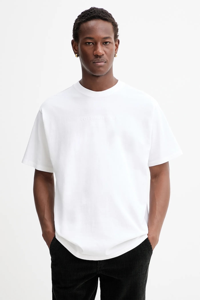 Bavlněné tričko Levi's hladký béžová 87373.0363