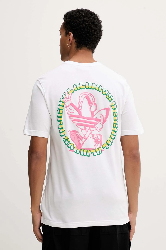 Odzież adidas Originals t-shirt bawełniany Trefoil Series Loose Tee JW3015 biały
