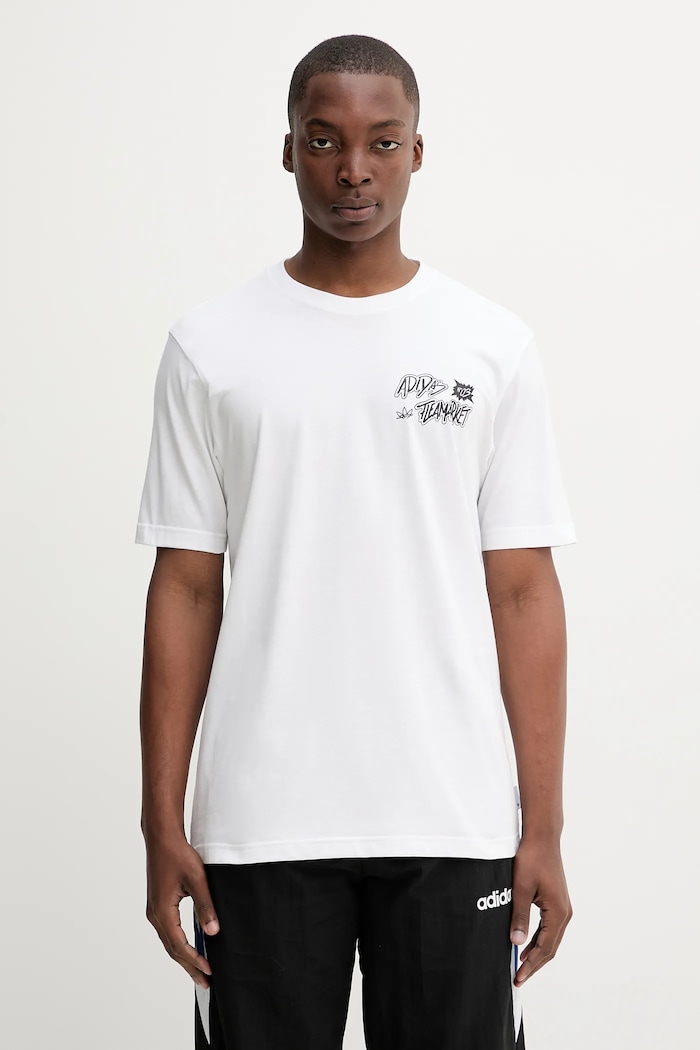 Odzież adidas Originals t-shirt bawełniany Graphic LO TS JW3018 biały