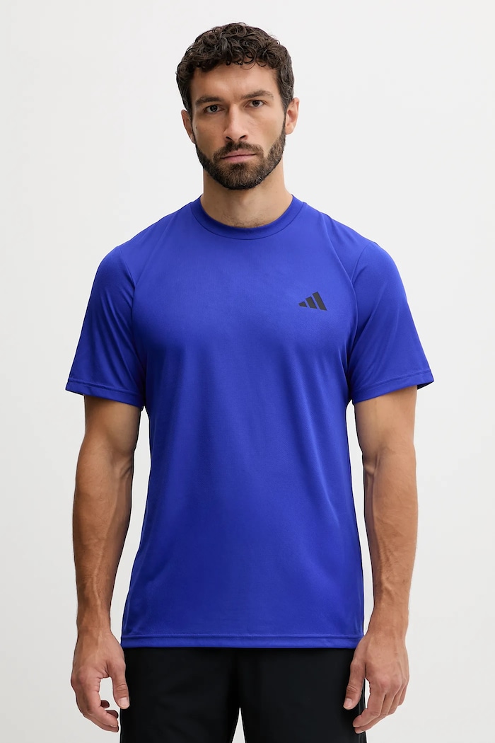 adidas Performance tricou de antrenament TR-ES BASE print albastru JX2803