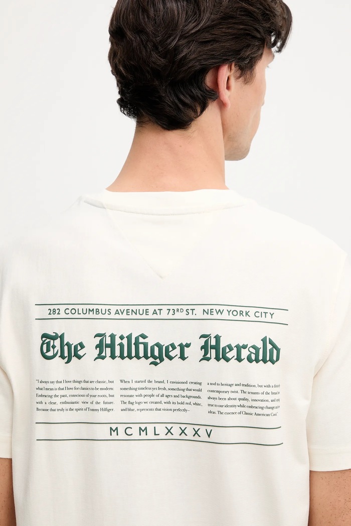 Bavlněné tričko Tommy Hilfiger MW0MW40008 béžová