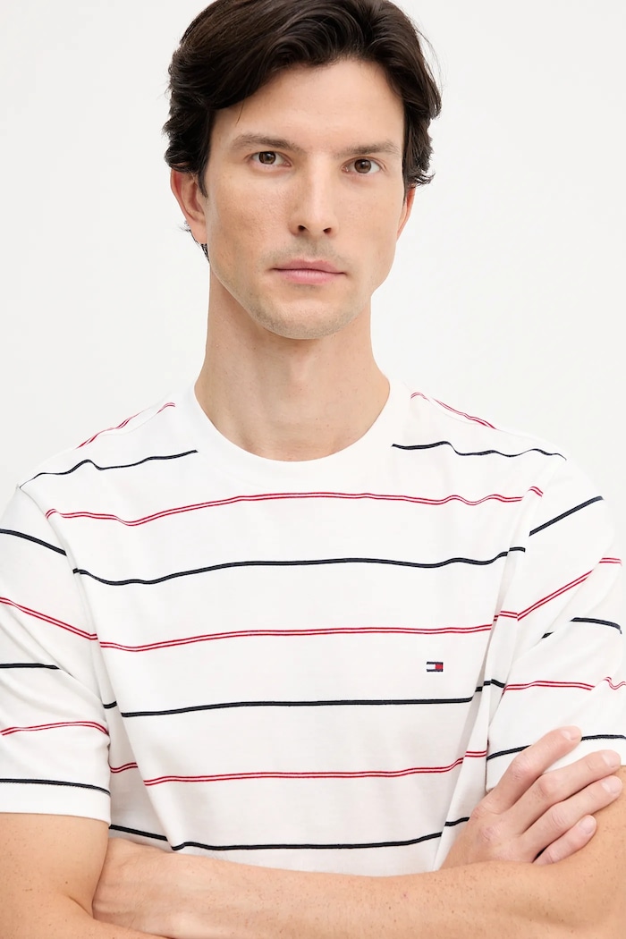 Tommy Hilfiger tricou bărbătesc din bumbac alb MW0MW40923