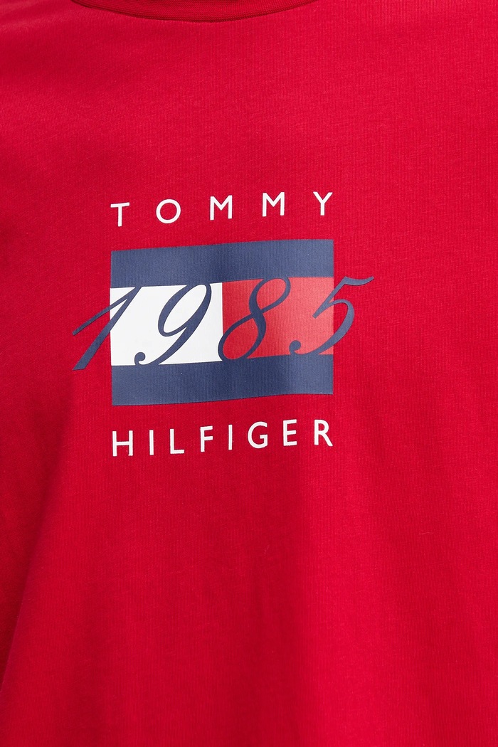 Bavlnené tričko Tommy Hilfiger MW0MW41338 červená