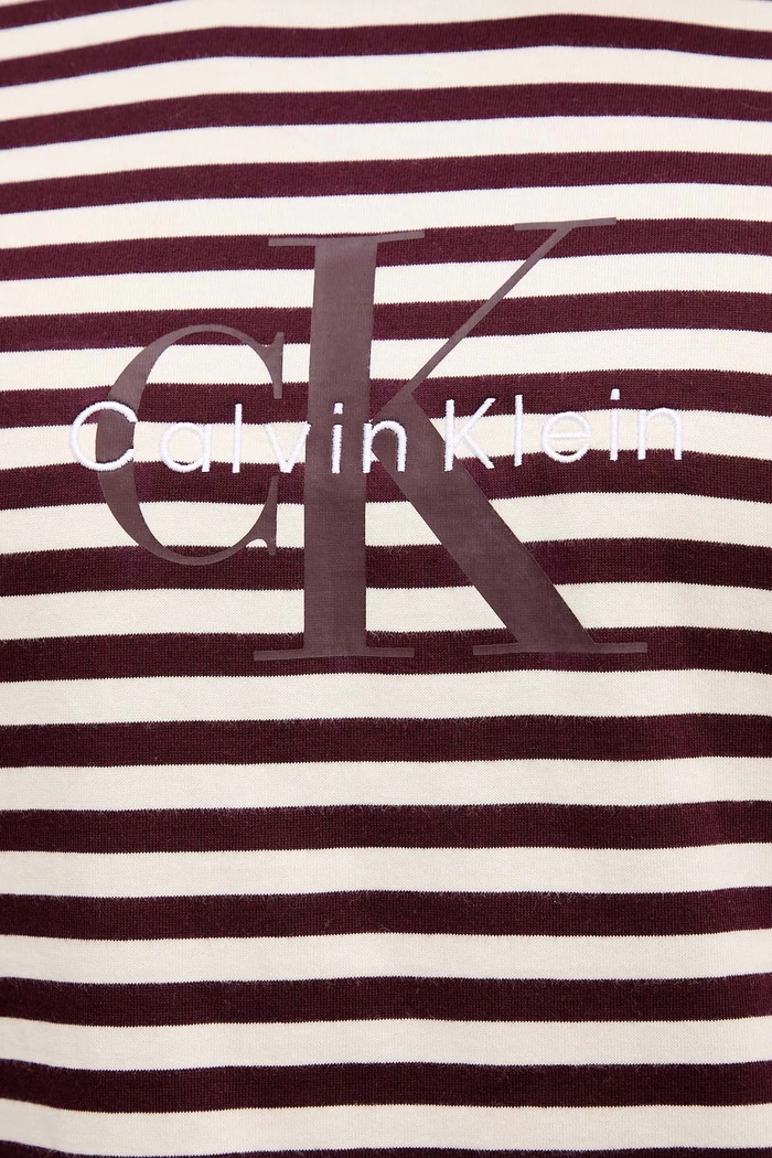 Bavlnené tričko Calvin Klein Jeans LV04RD204G burgundské