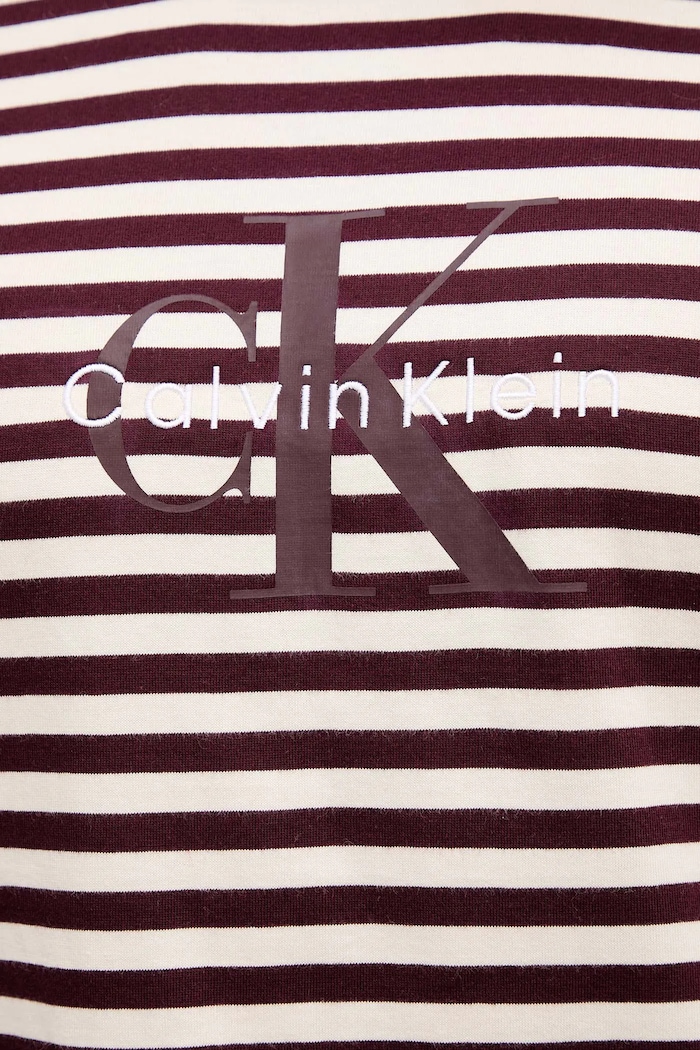 Bavlnené tričko Calvin Klein Jeans LV04RD204G burgundské