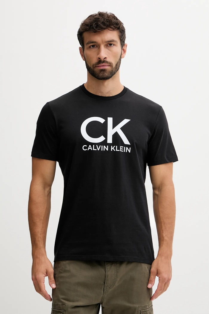 Bavlnené tričko Calvin Klein Jeans potlač čierna LV04RD819G