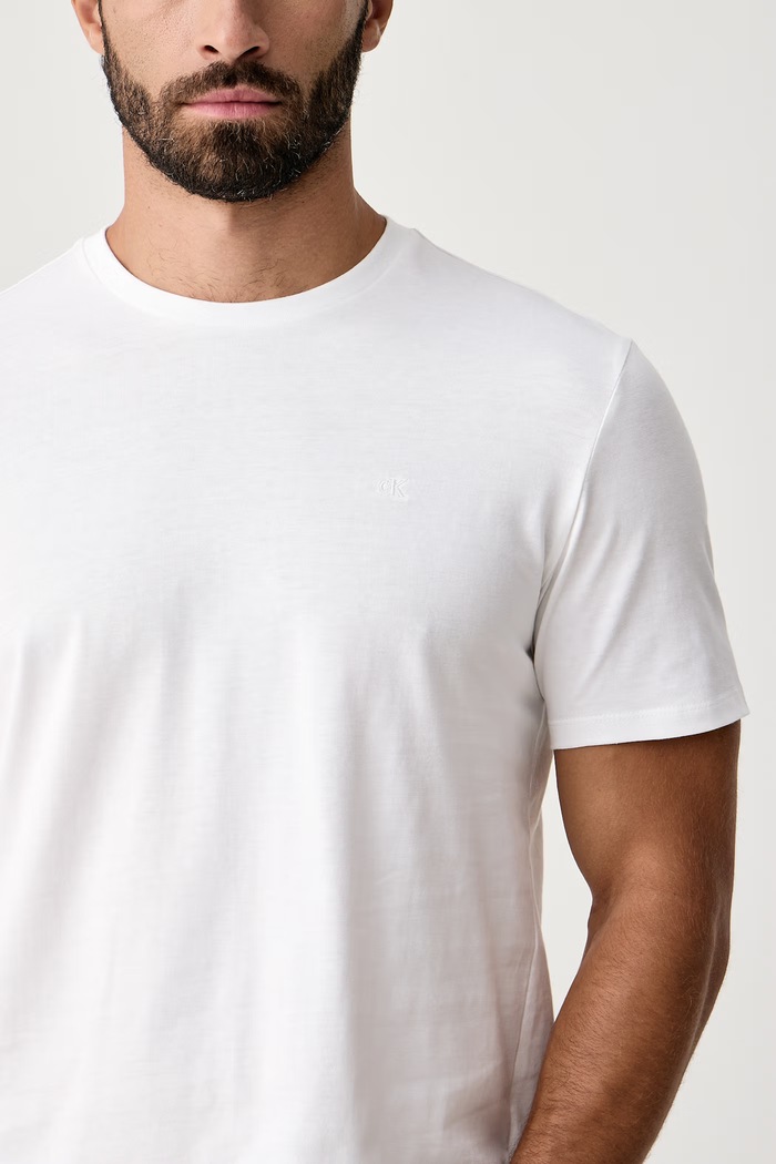 T-shirt męski bawełniany Calvin Klein Jeans LV04RD254G biały