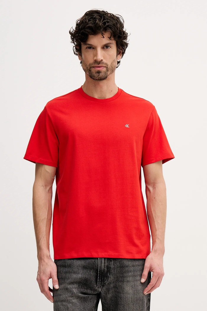 Calvin Klein Jeans tričko pánske bavlnené červená LV04RD254G