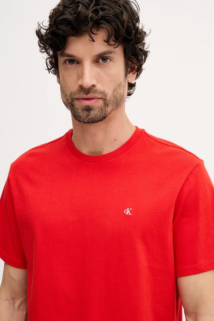 Calvin Klein Jeans tričko pánske bavlnené červená LV04RD254G