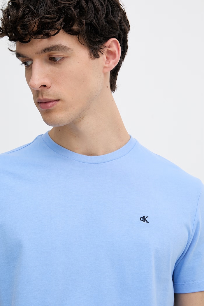 Calvin Klein Jeans T-shirt ανδρικό βαμβακερό μπλε LV04RD254G