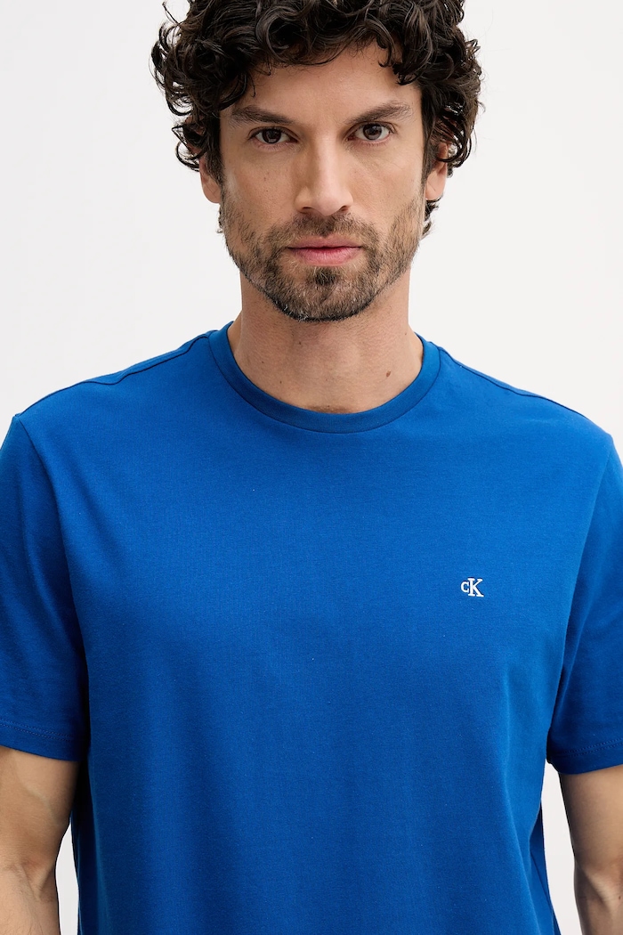 Calvin Klein Jeans tricou bărbătesc bumbac albastru LV04RD254G