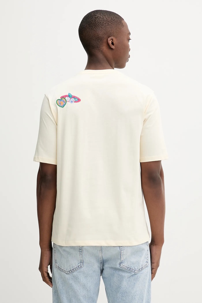 Îmbrăcăminte Desigual tricou din bumbac BCN 25WMTK11 bej