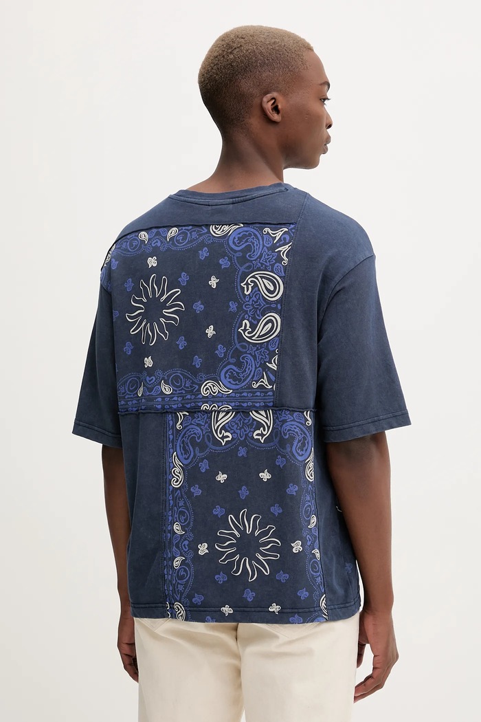 Дрехи Памучна тениска Desigual BACK CUTTING PAI 25WMTK37 син