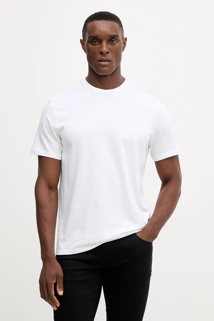 Bavlnené tričko Calvin Klein Jeans 2-pak jednofarebný čierna LV04RD001G