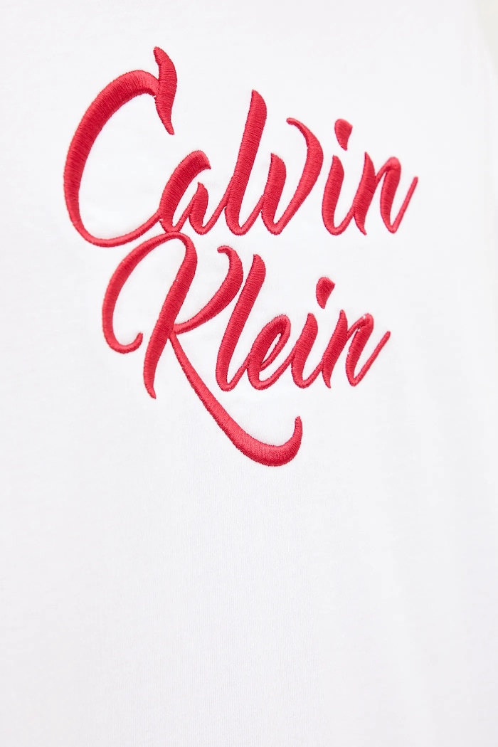 Bavlnené tričko Calvin Klein Jeans LV04RD801G biela