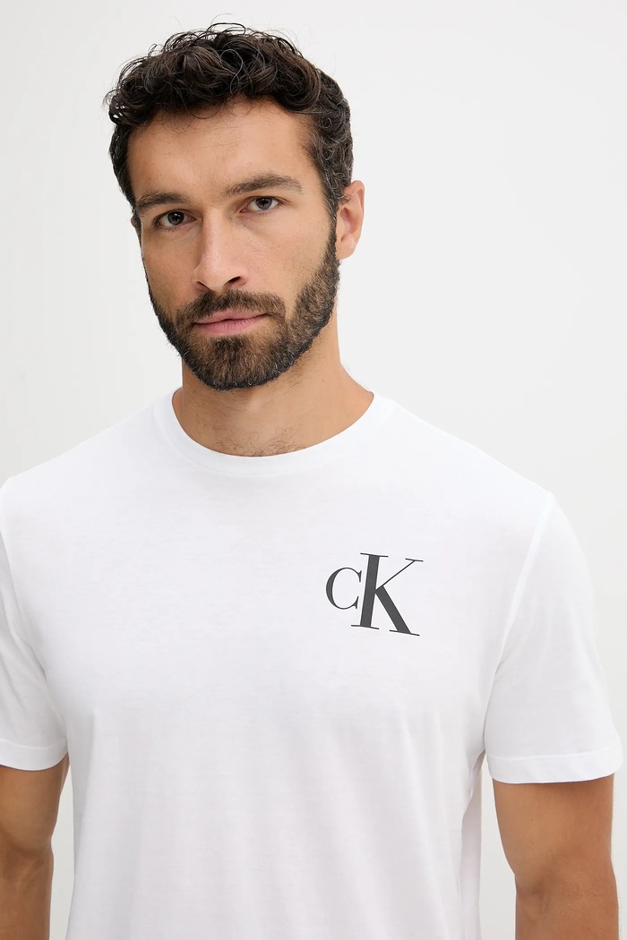 Bavlnené tričko Calvin Klein Jeans biela LV04RD865G