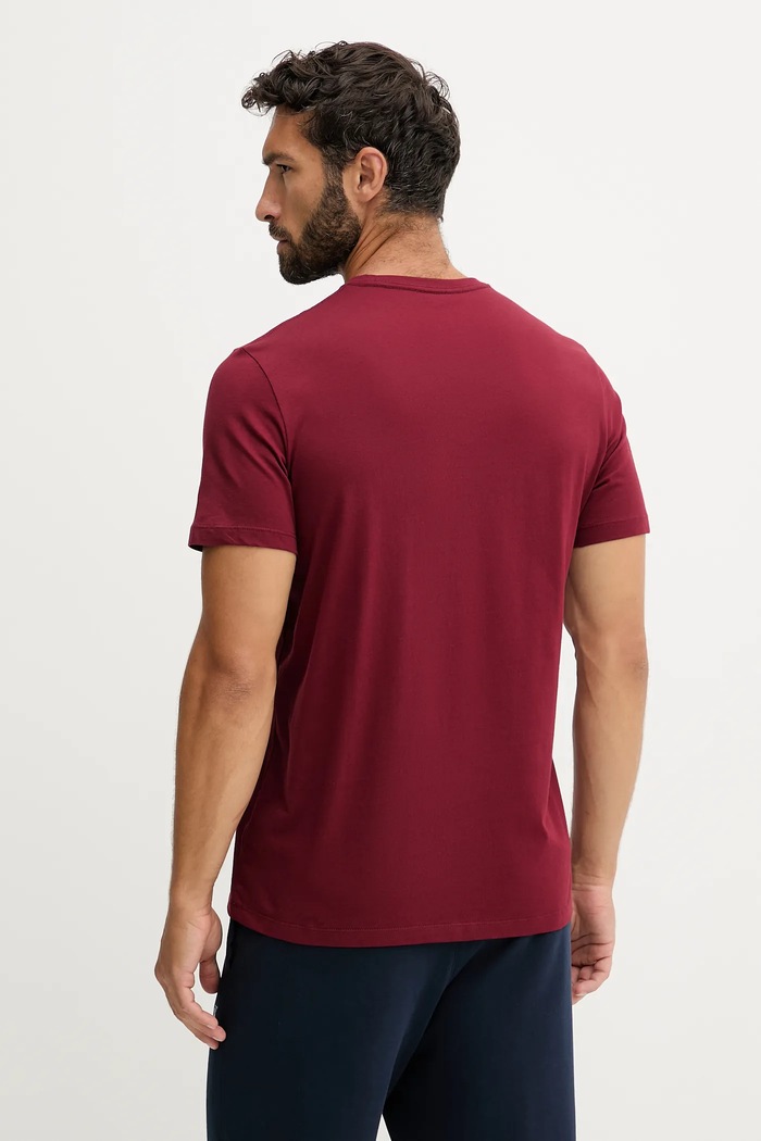 Bavlnené tričko Calvin Klein Jeans LV04RD865G burgundské AW25
