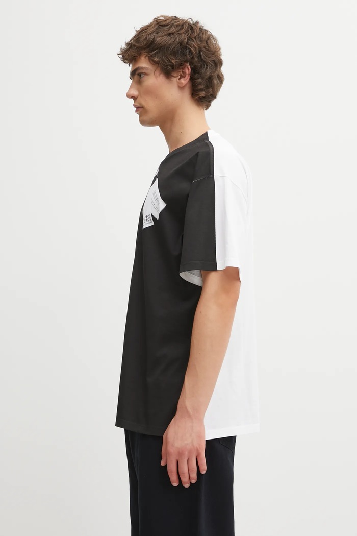 MM6 Maison Margiela tricou din bumbac SH2GC0029.M20048.100 alb AW25