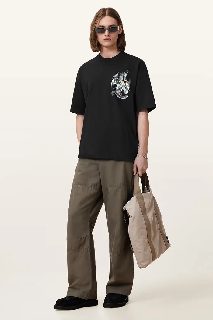 Βαμβακερό μπλουζάκι AllSaints DRAGON M036PC