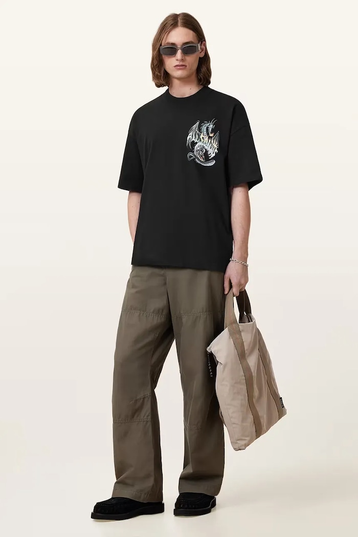 Βαμβακερό μπλουζάκι AllSaints DRAGON M036PC