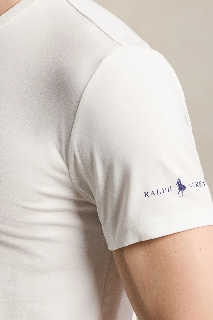 Odzież Polo Ralph Lauren T-shirt męski 3-pack 714965508 biały