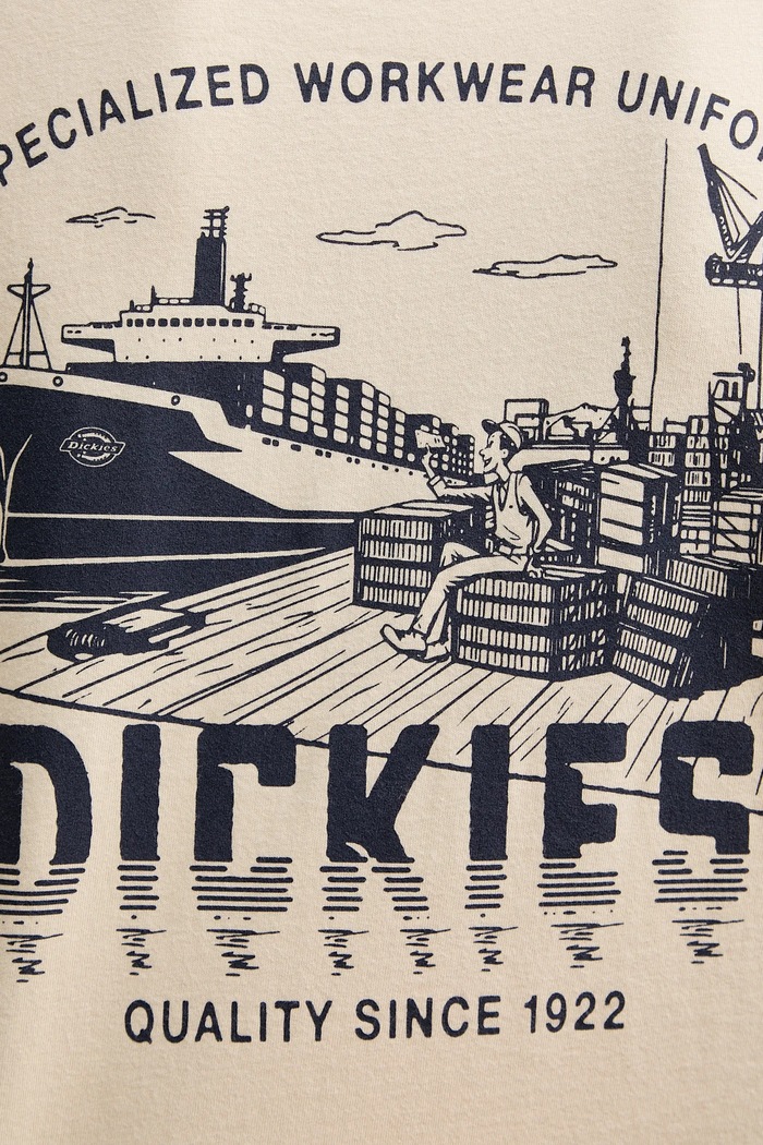 Bavlnené tričko Dickies DK0A87QJ béžová