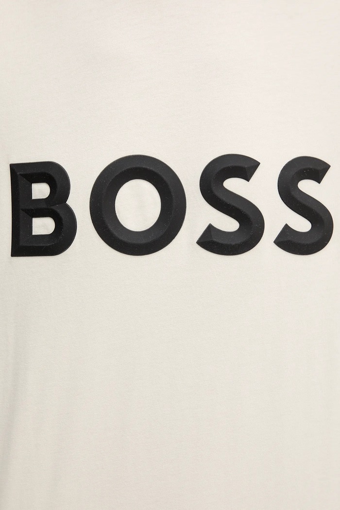 Бавовняна футболка BOSS Green Tee Iconic Zone 50548411 бежевий