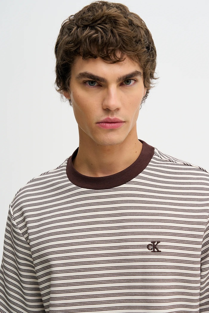 Тениска Calvin Klein кафяв LV04LD204G
