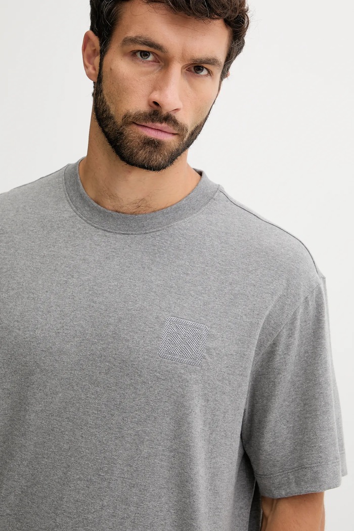 Oblečenie Bavlnené tričko Calvin Klein LV04LD224G sivá