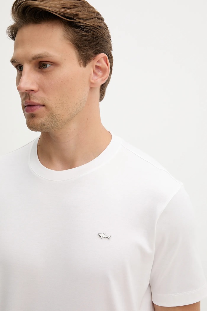 Paul&Shark t-shirt bawełniany Knitwear beżowy 15311610