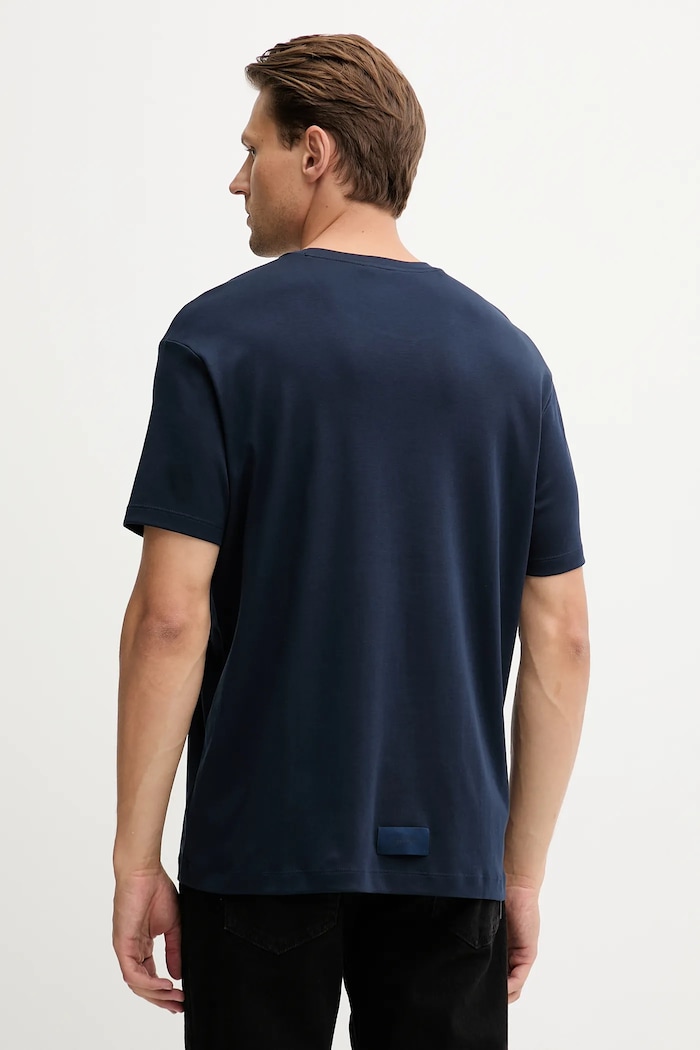 Bavlnené tričko Paul&Shark Knitwear 15311636 tmavomodrá AW25