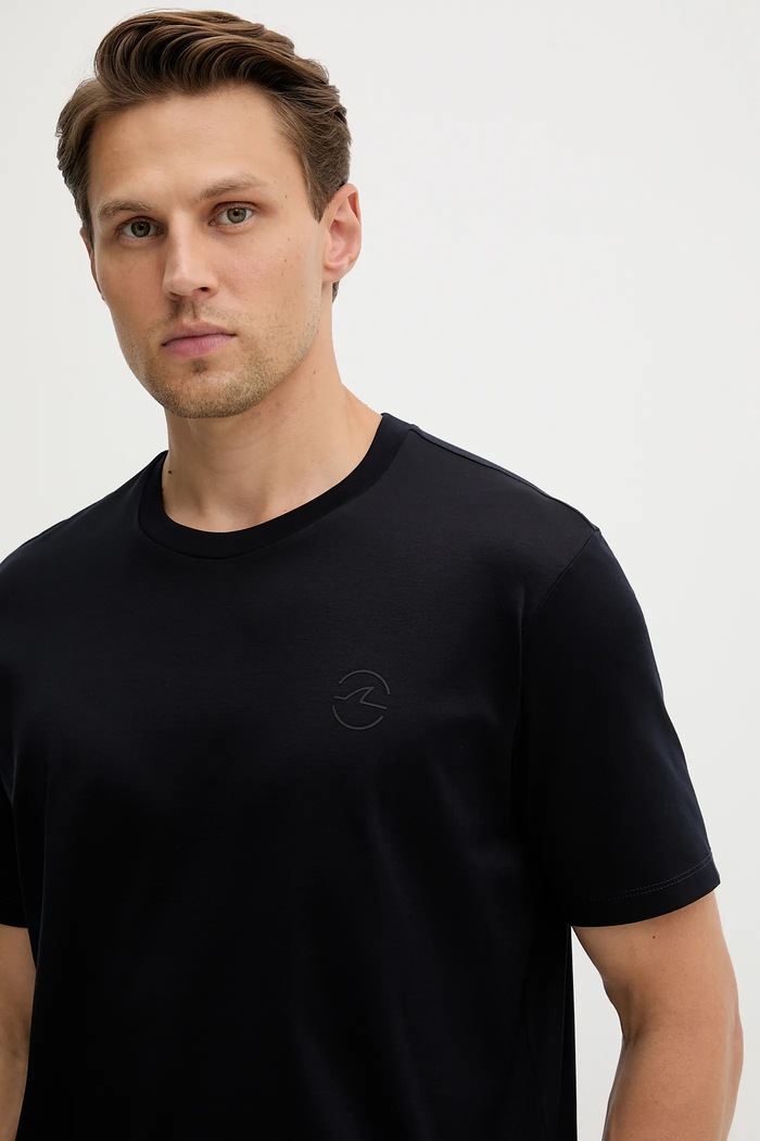 Paul&Shark t-shirt bawełniany Knitwear granatowy 15311638