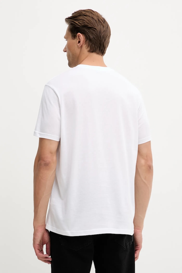 Bavlnené tričko Paul&Shark Knitwear 99311005 biela SS26