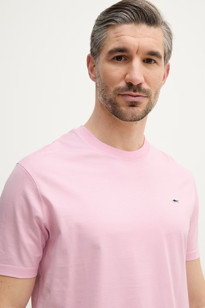 Bavlnené tričko Paul&Shark Knitwear ružová 99311005