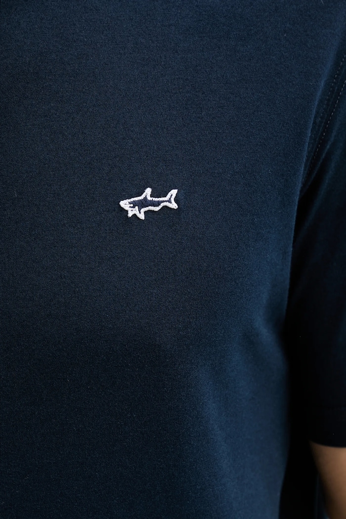 Bavlnené tričko Paul&Shark Knitwear tmavomodrá 99311005