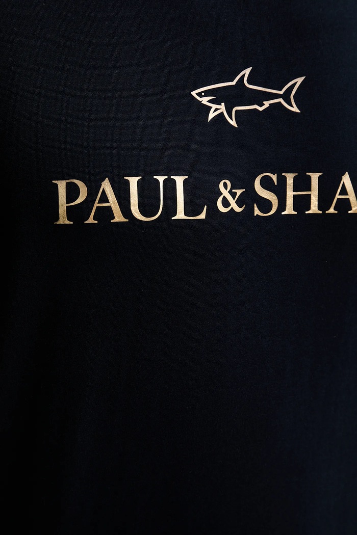 Paul&Shark t-shirt bawełniany Knitwear 99311007 granatowy