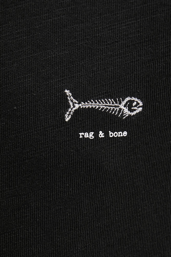 Bavlnené tričko Rag & Bone RF3825FT2GM čierna