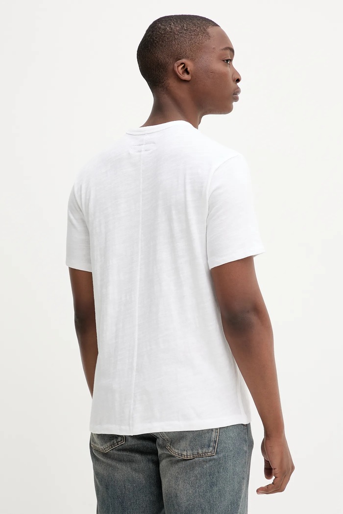 Oblečenie rag & bone tričko pánske bavlnené RF4625FT2GM biela